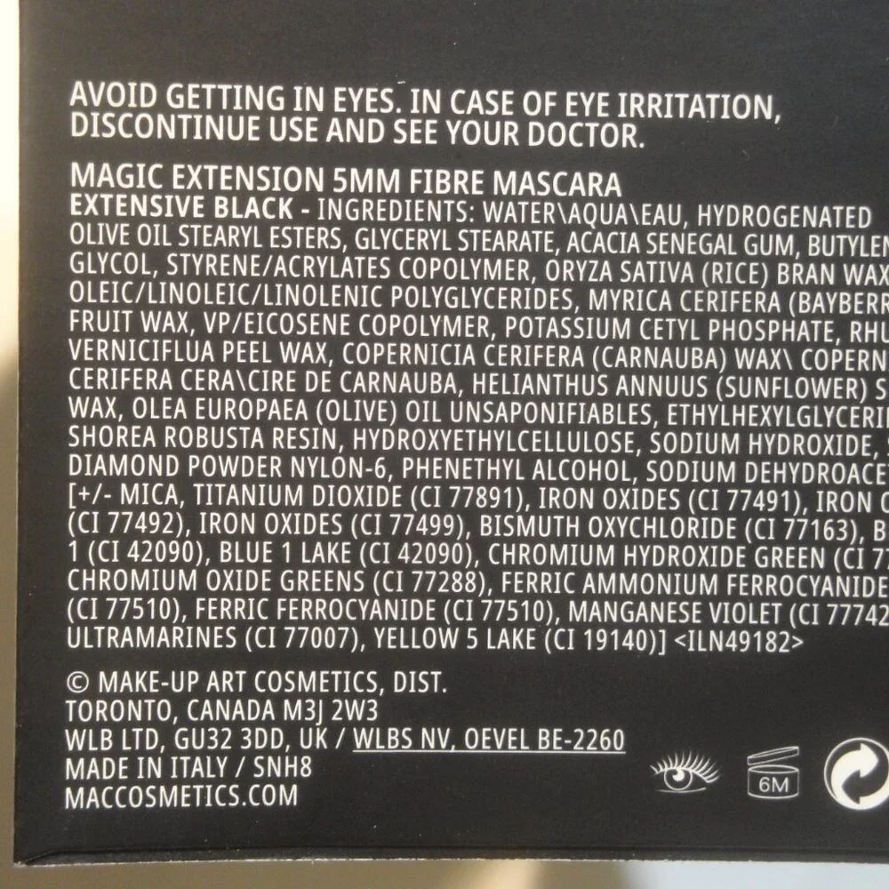 MAC Magic Extension 5MM Fibre Mascara in Extensive Black Color New in Box